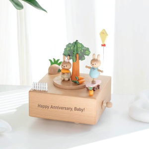 Personalised Wooden Music Box - Bunny Lullaby