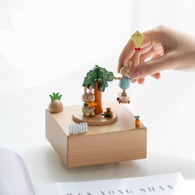 Personalised Wooden Music Box - Bunny Lullaby - Image 2