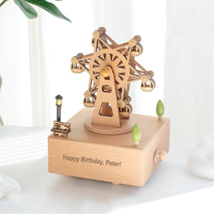 Personalised Wooden Music Box - Twinkle Wheel (Ferris Wheel)