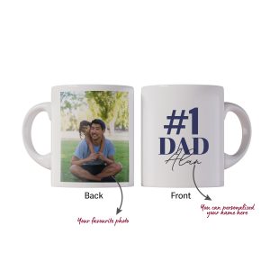 Alternative view of Personalised Mug #1 Dad with Photo