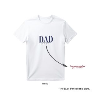 Alternative view of Father's Day 2025 - Personalised T-Shirt for Dad with Name