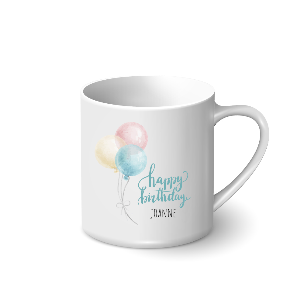 Personalised Mug - Happy Birthday (Balloon)