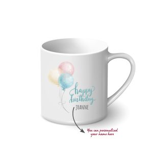 Alternative view of Personalised Mug - Happy Birthday (Balloon)