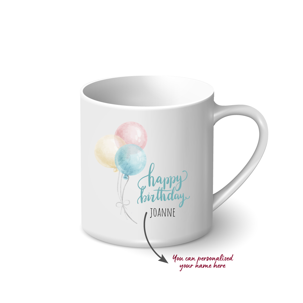 Personalised Mug - Happy Birthday (Balloon) - Image 2