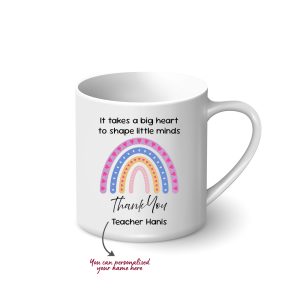 Alternative view of Personalised Mug - Thank You Teacher (Rainbow)