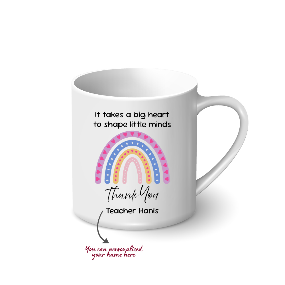 Personalised Mug - Thank You Teacher (Rainbow) - Image 2