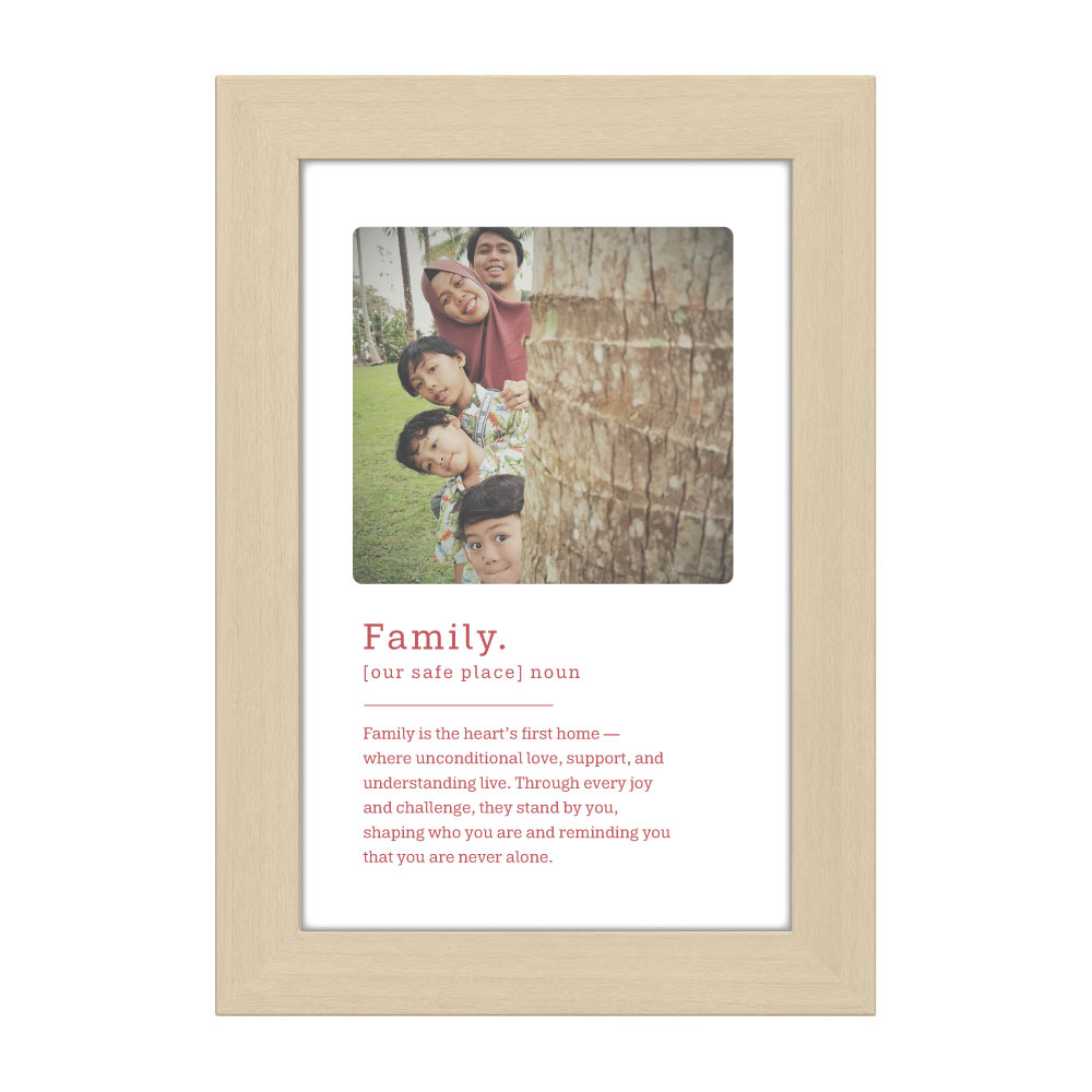 Personalised Photo Frame - for Family with Photo