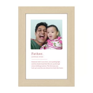 Personalised Photo Frame - for Father with Photo