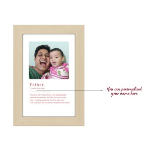 Alternative view of Personalised Photo Frame - for Father with Photo