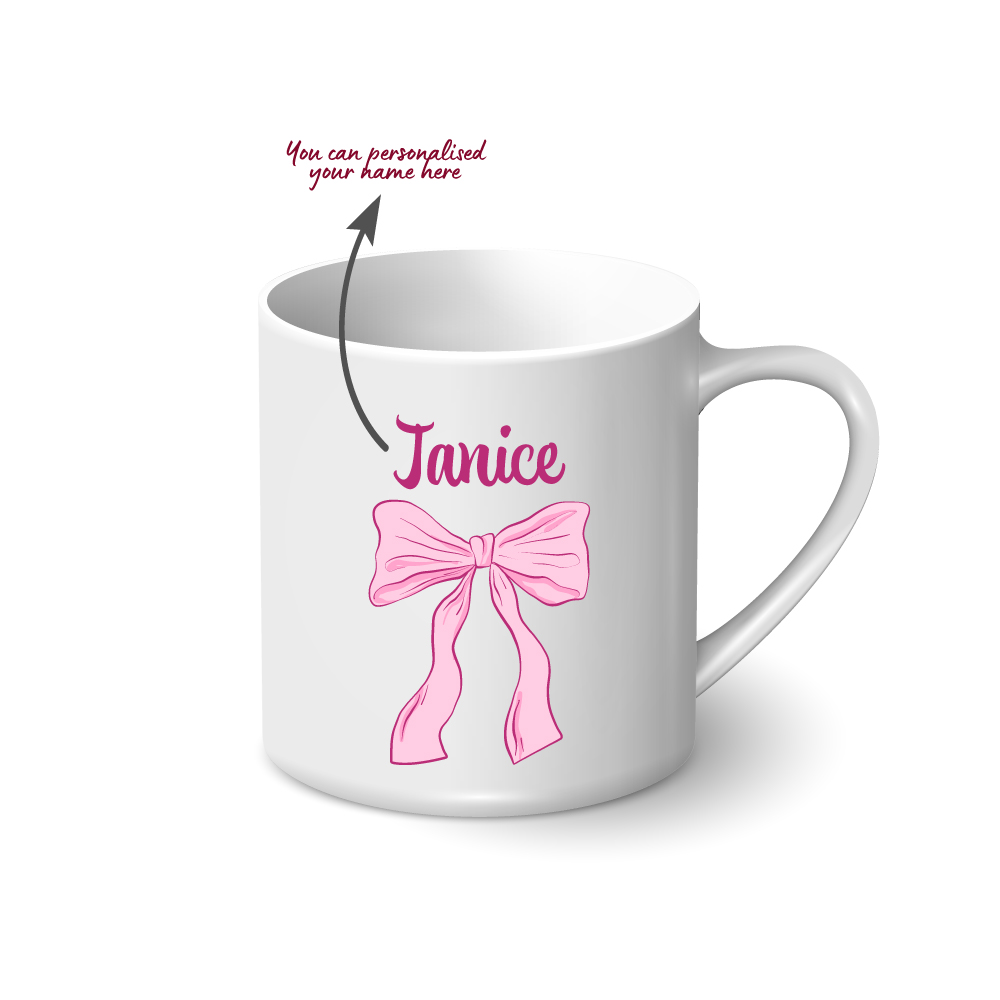 Personalised Mug - Pink Ribbon - Image 2