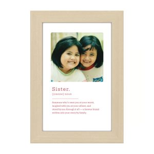 Personalised Photo Frame - for Sister with Photo